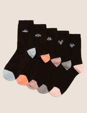 Kadın Siyah 5'li Sumptuously Soft™ Çorap Seti