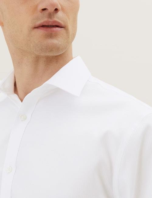 Beyaz Saf Pamuklu Regular Fit Gömlek