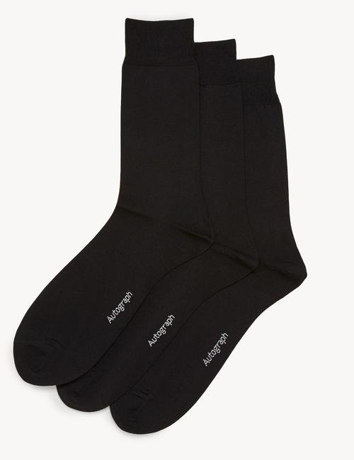 Siyah 3'lü Yumuşak Dokulu Çorap Seti
