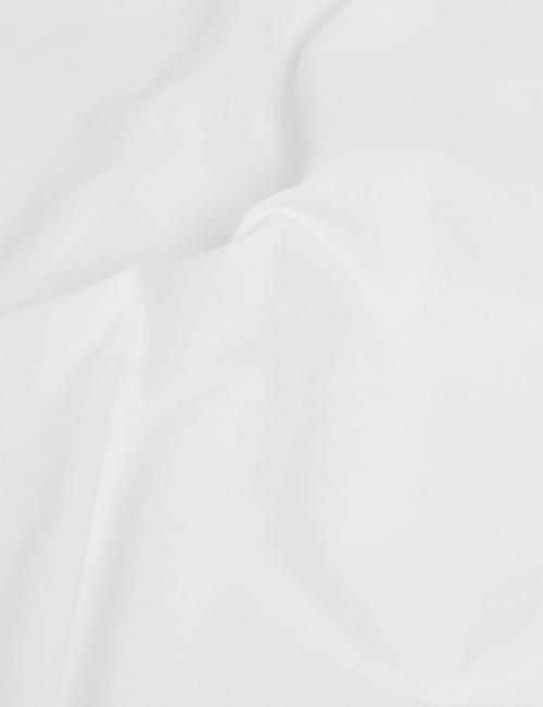 Beyaz Saf Pamuklu Kısa Kollu T-Shirt