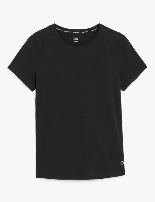 Siyah Şerit Detaylı Kısa Kollu T-Shirt