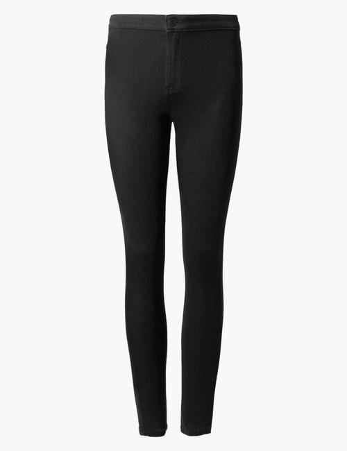 Siyah Yüksek Bel Super Skinny Jean Pantolon