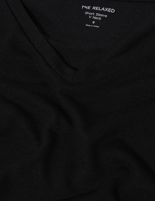 Siyah Relaxed Fit Kısa Kollu T-Shirt