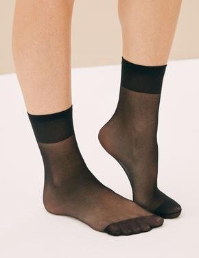 Kadın Siyah 5'li 15 Denye Pantolon Çorabı Seti