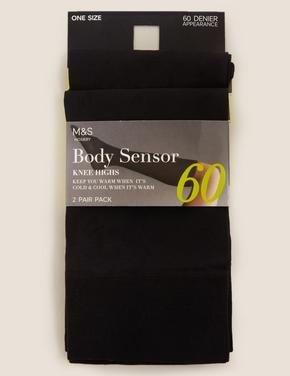 Kadın Siyah 2'li 60 Denye Body Sensor™ Opak Çorap Seti