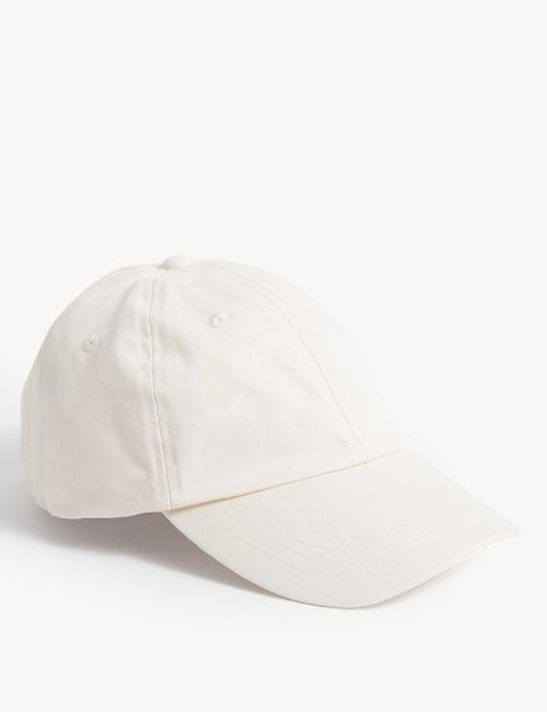 Krem Saf Pamuklu Sun Smart Şapka