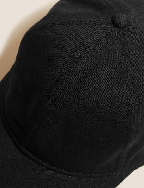 Siyah Saf Pamuklu Sun Smart Şapka