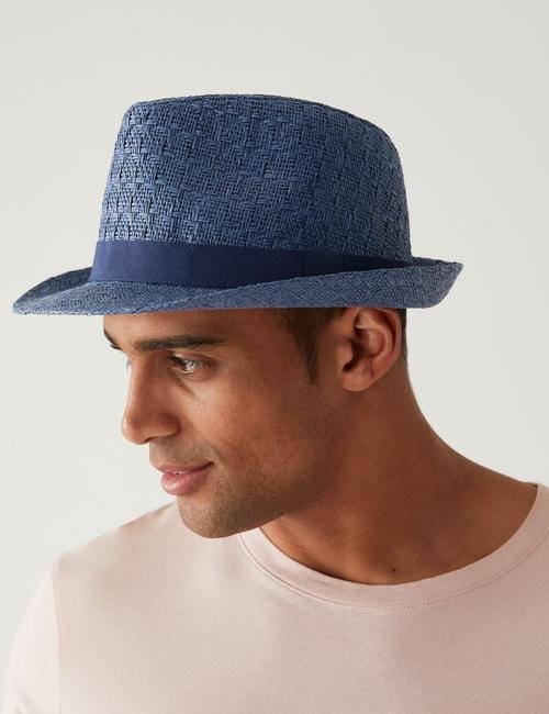 Lacivert Şerit Detaylı Sun Smart Şapka