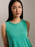 Kadın Yeşil Regular Fit Yuvarlak Yaka Bluz