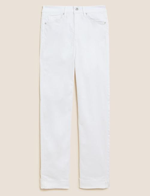 Beyaz Supersoft Straight Fit Jean Pantolon