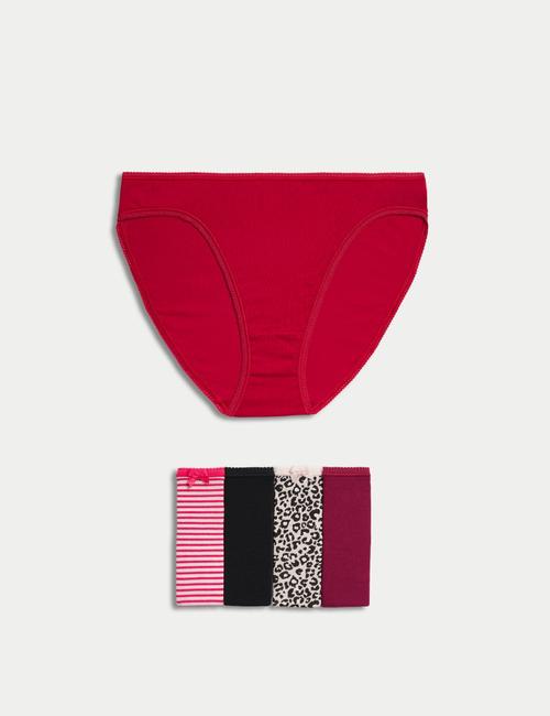 Pembe Mix 5'li Cotton Lycra® High Leg Külot Seti