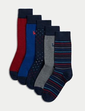 Erkek Lacivert 5'li Cool & Fresh™ Çorap Seti