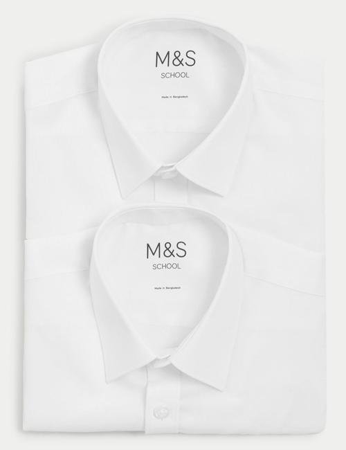Beyaz 2'li Regular Fit Uzun Kollu Gömlek (2-18 Yaş)