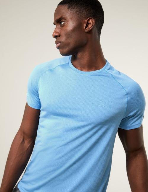 Mavi Slim Fit Kısa Kollu T-Shirt