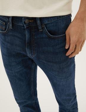 Erkek Mavi Slim Fit 360 Flex Jean Pantolon