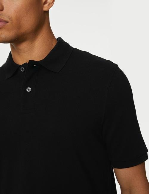 Siyah Saf Pamuklu 2'li Polo Yaka T-Shirt Seti