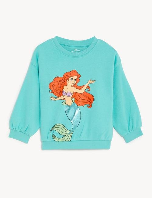 Mavi The Little Mermaid™ Yuvarlak Yaka Sweatshirt (2-7 Yaş)