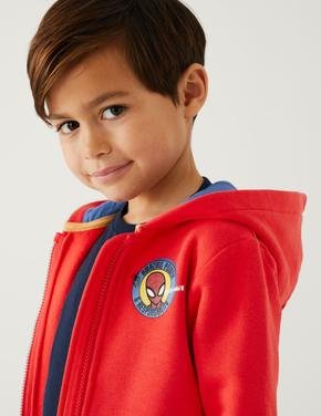 Erkek Çocuk Kırmızı Spider-Man™ Fermuarlı Sweatshirt (2-7 Yaş)