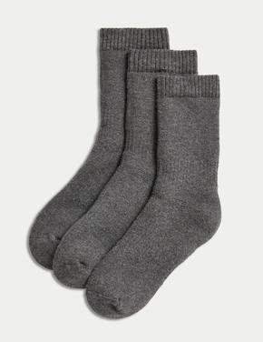 Çocuk Gri 3'lü Freshfeet™ Termal Çorap (7-10 Yaş)