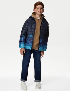 Erkek Çocuk Lacivert Stormwear™ Kapüşonlu Puffer Şişme Mont (6-16 Yaş)