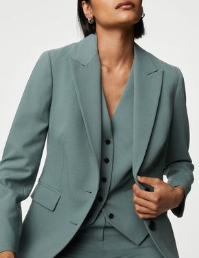 Kadın Yeşil Tailored Fit Blazer Ceket