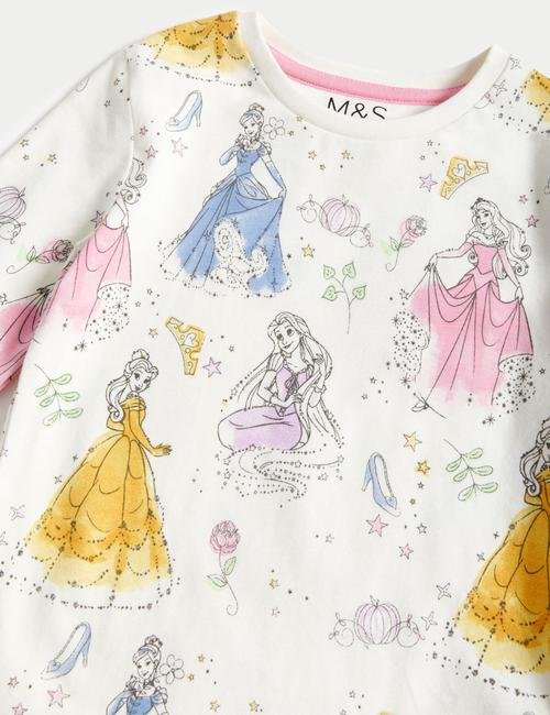 Krem Disney Princess™ Uzun Kollu Pijama Takımı (2-10 Yaş)