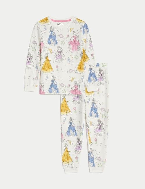 Krem Disney Princess™ Uzun Kollu Pijama Takımı (2-10 Yaş)
