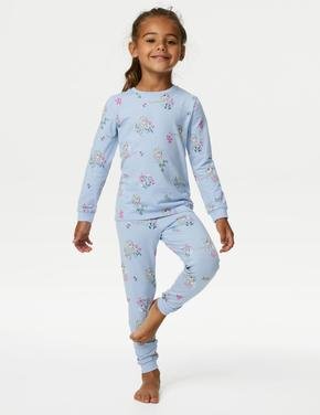 Çocuk Mor Disney Frozen™ Uzun Kollu Pijama Takımı (2-10 Yaş)