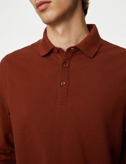 Kahverengi Saf Pamuklu 2'li Polo Yaka T-Shirt Seti