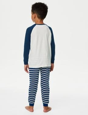 Çocuk Multi Renk Saf Pamuklu 2'li Pijama Takımı (1-8 Yaş)