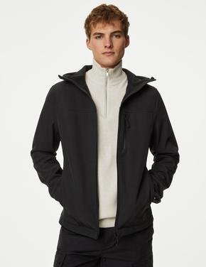Erkek Siyah Stormwear™ Kapüşonlu Shoftshell Ceket