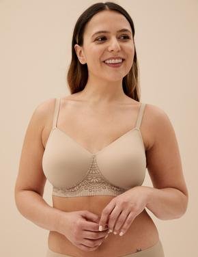 Kadın Pembe Body Soft™ Dantel Detaylı Balensiz Pamuklu Ameliyat Sonrası Sütyeni