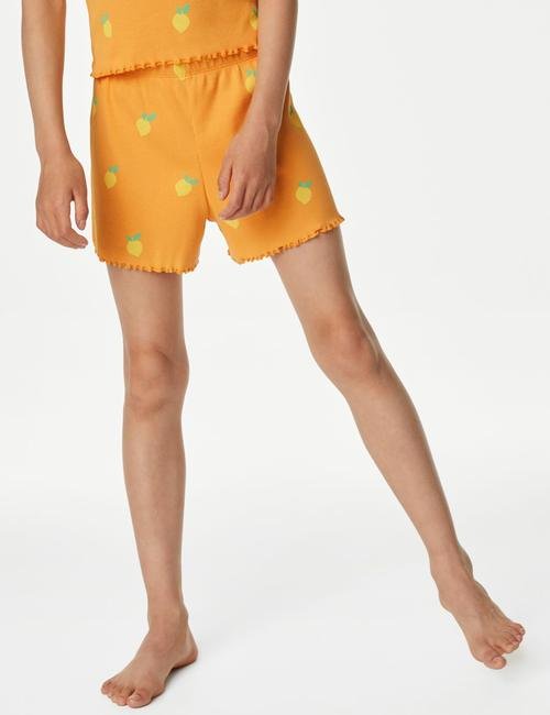 Turuncu Limon Desenli Pijama Takımı (6-16 Yaş)