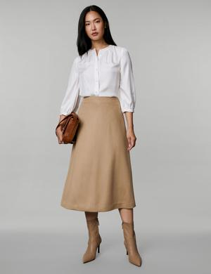 Regular Fit Midi Yün Etek