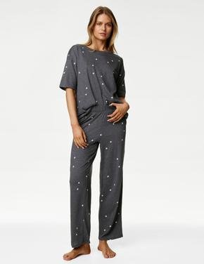 Kadın Gri Cool Comfort™ Kısa Kollu Pijama Takımı
