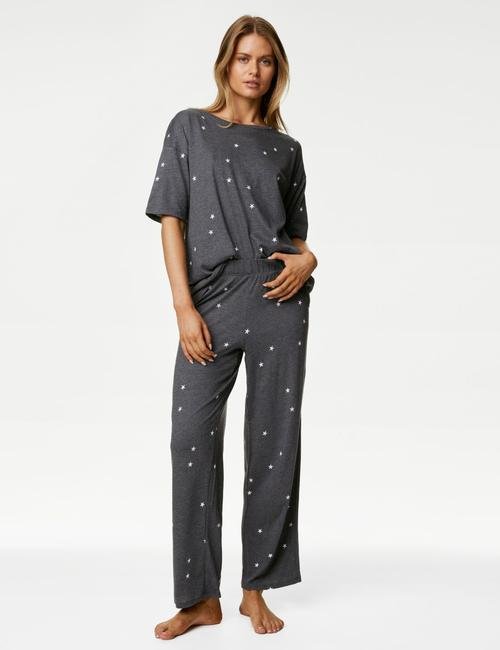 Gri Cool Comfort™ Kısa Kollu Pijama Takımı
