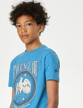 Erkek Çocuk Mavi Saf Pamuklu Harry Potter™ Ravenclaw T-Shirt (6-16 Yaş)