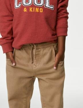 Erkek Çocuk Kahverengi Relaxed Fit Pantolon (2-7 Yaş)