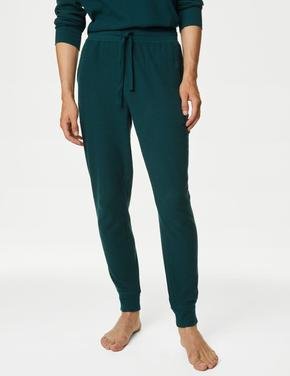 Erkek Yeşil Saf Pamuklu Regular Fit Pijama Altı