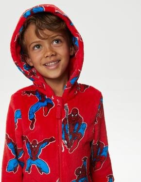 Çocuk Kırmızı Spider-Man™ Kapüşonlu Polar Tulum (2-7 Yaş)