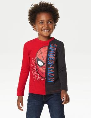 Erkek Çocuk Kırmızı Saf Pamuklu Spider-Man™ T-Shirt (2-7 Yaş)