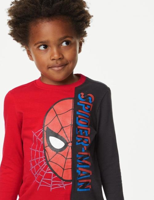 Kırmızı Saf Pamuklu Spider-Man™ T-Shirt (2-7 Yaş)