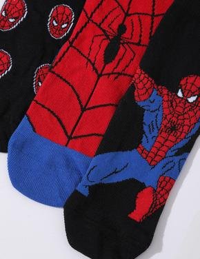 Çocuk Kırmızı 3'lü Spider-Man™ Çorap