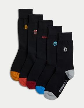 Erkek Siyah 5'li Star Wars™ Çorap Seti