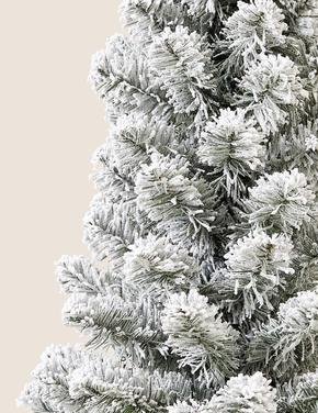 Ev Beyaz Kar Detaylı Işıklı Yılbaşı Ağacı 91 cm