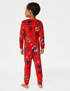Çocuk Kırmızı Spider-Man™ Uzun Kollu Kadife Pijama Takımı (2-7 Yaş)