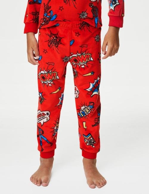 Kırmızı Spider-Man™ Uzun Kollu Kadife Pijama Takımı (2-7 Yaş)