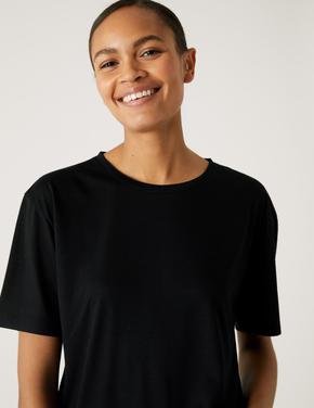 Kadın Siyah 2'li Relaxed Fit T-Shirt Seti