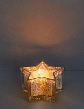 Ev Metalik Frankincense & Myrrh Yıldız Detaylı Mum