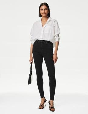 Kadın Siyah Ivy Yüksek Bel Skinny Fit Jean Pantolon